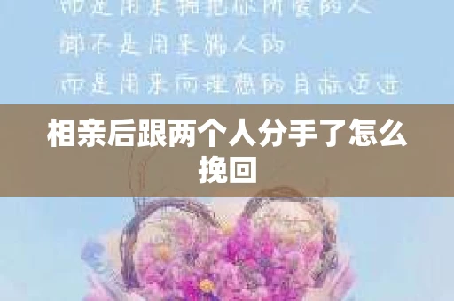 相亲后跟两个人分手了怎么挽回