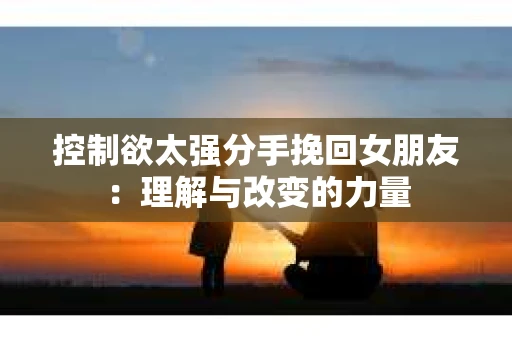控制欲太强分手挽回女朋友：理解与改变的力量