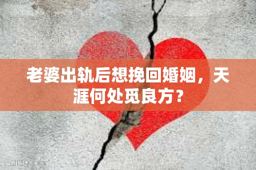 老婆出轨后想挽回婚姻，天涯何处觅良方？