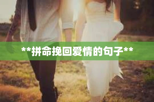 **拼命挽回爱情的句子** **拼命挽回爱情的句子**
