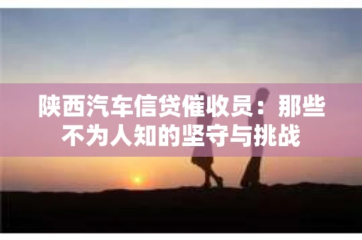 陕西汽车信贷催收员：那些不为人知的坚守与挑战