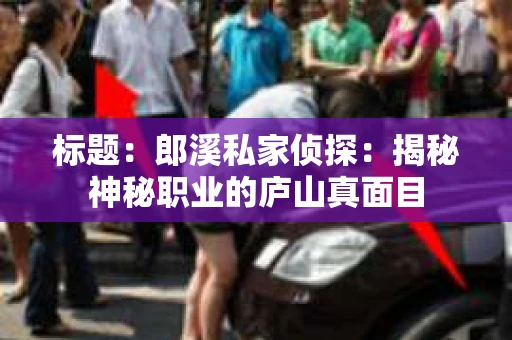 标题：郎溪私家侦探：揭秘神秘职业的庐山真面目