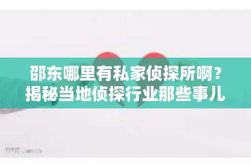 邵东哪里有私家侦探所啊？揭秘当地侦探行业那些事儿