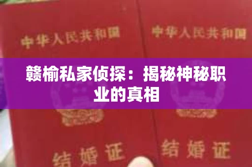 赣榆私家侦探：揭秘神秘职业的真相