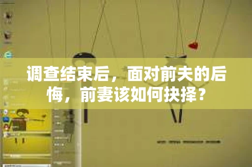 调查结束后，面对前夫的后悔，前妻该如何抉择？
