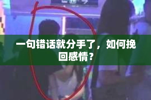 一句错话就分手了，如何挽回感情？