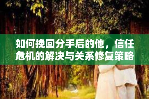 如何挽回分手后的他，信任危机的解决与关系修复策略