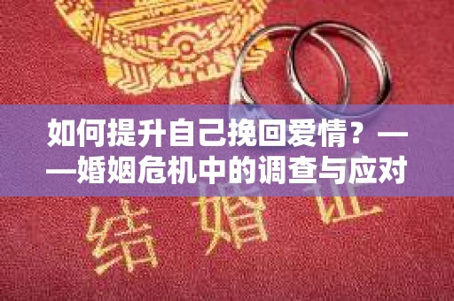 如何提升自己挽回爱情？——婚姻危机中的调查与应对策略